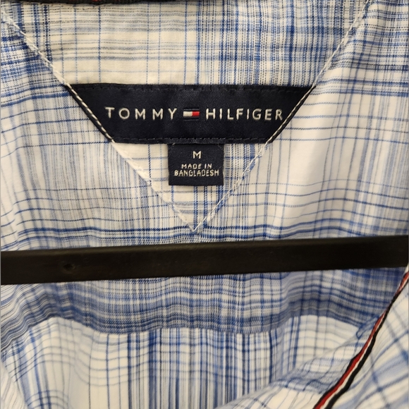 EUC Tommy Hilfiger light blue and white plaid blouse - Picture 3 of 6